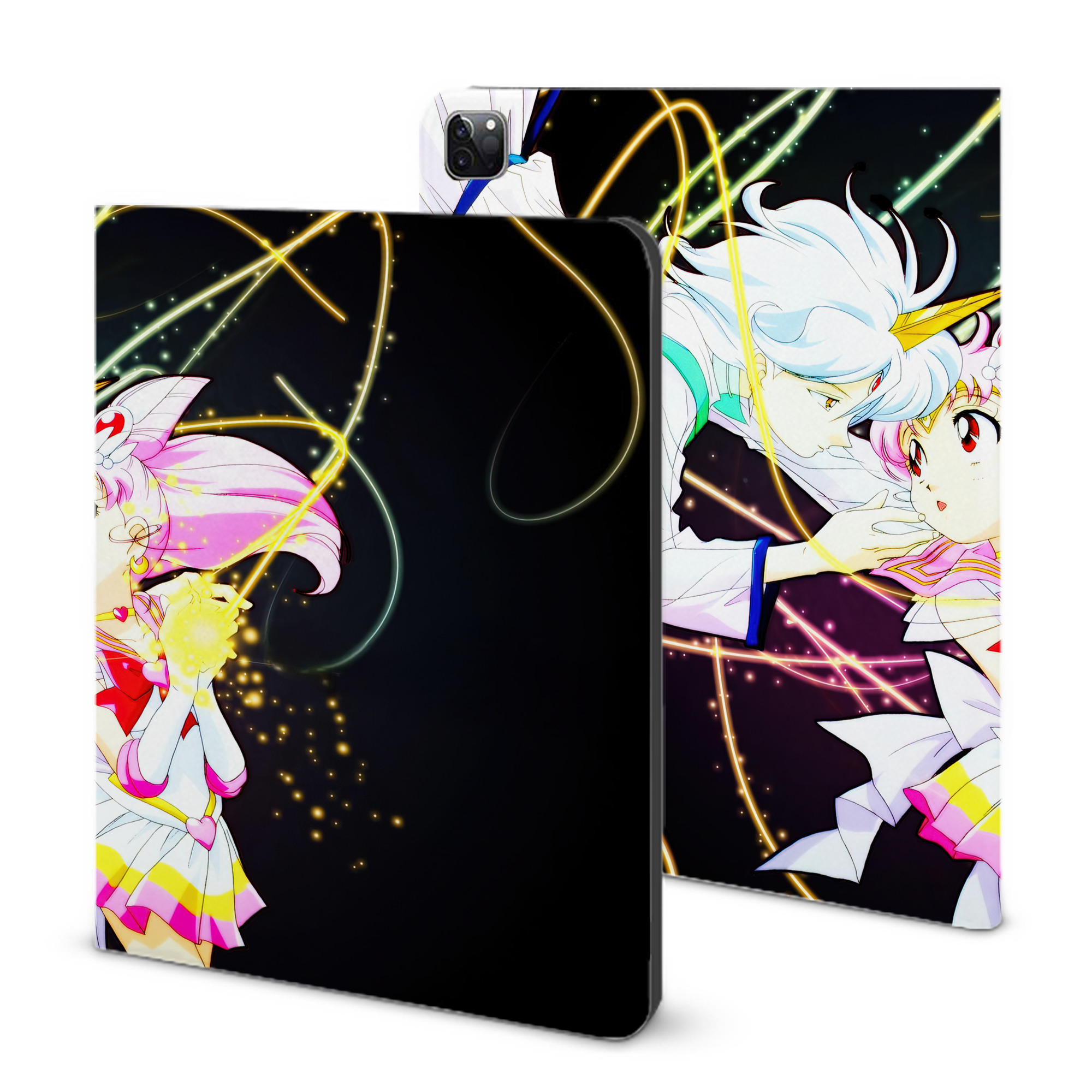 （画像用） 美少女戦士セーラームーン Sailor Moon IPad ケース ブック型 PUレザー TPU 耐衝撃 軽量 薄型 ペン収納なし 全面保護 IPad 各モデル対応